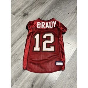 NFL Tampa Bay Buccaneers Dogs Large Red Tom Brady #12 Football Pet Jersey